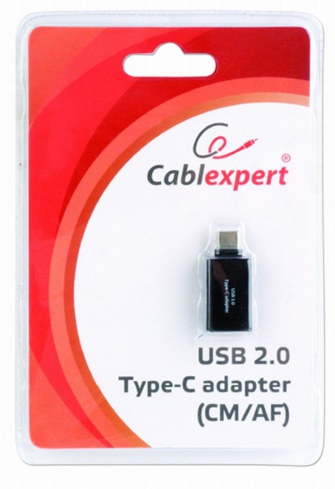 GEMBIRD Adapter GEMBIRD A-USB2-CMAF-01 (USB typu C M - USB 2.0 F; kolor czarny) GEMBIRD Adapter GEMBIRD A-USB2-CMAF-01 (USB typu C M - USB 2.0 F; kolor czarny)