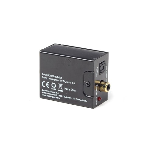 GEMBIRD Adapter GEMBIRD DSC-OPT-RCA-001 (Toslink - RCA ; kolor czarny) GEMBIRD Adapter GEMBIRD DSC-OPT-RCA-001 (Toslink - RCA ; kolor czarny)