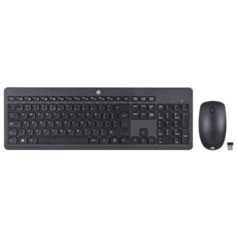 Hewlett-Packard Zestaw klawiatura + mysz HP 230 Wireless Mouse and Keyboard Combo bezprzewodowe czarne 18H24AA
