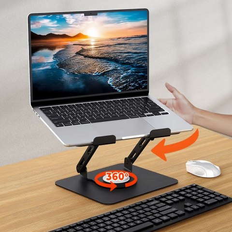 Media tech MEDIA-TECH REGULOWANA, OBRACANA, ERGONOMICZNA PODSTAWKA POD LAPTOPA LAPTOP STAND ROTO MT2662 Media tech MEDIA-TECH REGULOWANA, OBRACANA, ERGONOMICZNA PODSTAWKA POD LAPTOPA LAPTOP STAND ROTO MT2662
