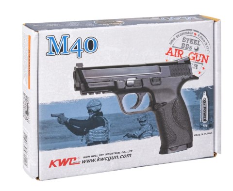 RANGER Wiatrówka pistolet RANGER M40 KWC kal. 4,5 BBs 19 strz. METAL SLIDE CO2 (AAKCMD481AZB) RANGER Wiatrówka pistolet RANGER M40 KWC kal. 4,5 BBs 19 strz. METAL SLIDE CO2 (AAKCMD481AZB)