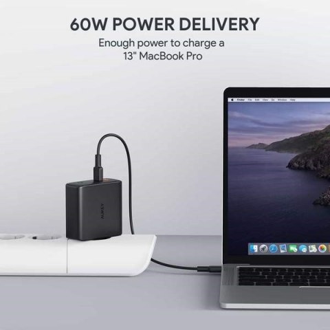 AUKEY AUKEY PA-D5 ŁADOWARKA SIECIOWA 63W 2XUSB PD 3.0