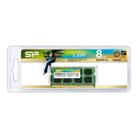 Silicon Power Pamięć RAM Silicon Power SODIMM DDR3 8GB (1x8GB) 1600MHz CL11 1.35V Low Voltage Silicon Power Pamięć RAM Silicon Power SODIMM DDR3 8GB (1x8GB) 1600MHz CL11 1.35V Low Voltage