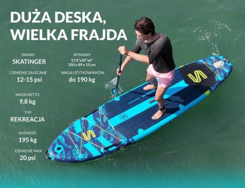 Skatinger Deska SUP SKATINGER Asiaticus 350x89x15 cm Yoga Skatinger Deska SUP SKATINGER Asiaticus 350x89x15 cm Yoga