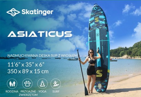 Skatinger Deska SUP SKATINGER Asiaticus 350x89x15 cm Yoga Skatinger Deska SUP SKATINGER Asiaticus 350x89x15 cm Yoga