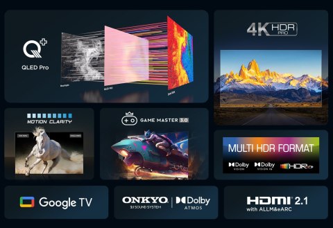TCL Telewizor TCL 55C655 QLED 55'' 4K Ultra HD Google TV Dolby Atmos DVB-T2 Czarny (WYPRZEDAŻ) TCL Telewizor TCL 55C655 QLED 55'' 4K Ultra HD Google TV Dolby Atmos DVB-T2 Czarny (WYPRZEDAŻ)