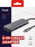 Trust Multi-Port Adapter Trust DALYX 6-IN-1 USB-C Silver