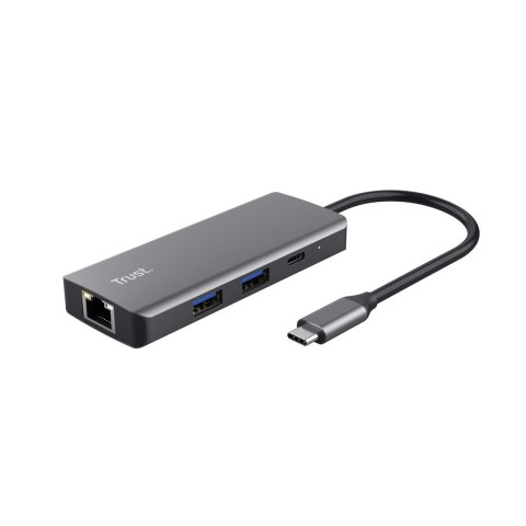 Trust Multi-Port Adapter Trust DALYX 6-IN-1 USB-C Silver Trust Multi-Port Adapter Trust DALYX 6-IN-1 USB-C Silver