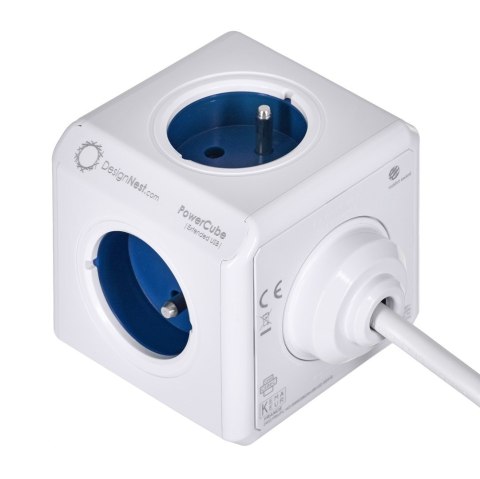 Allocacoc Przedłużacz allocacoc PowerCube Extended USB 2402BL/FREUPC (1,5m; kolor niebieski) Allocacoc Przedłużacz allocacoc PowerCube Extended USB 2402BL/FREUPC (1,5m; kolor niebieski)
