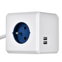 Allocacoc Przedłużacz allocacoc PowerCube Extended USB 2402BL/FREUPC (1,5m; kolor niebieski)