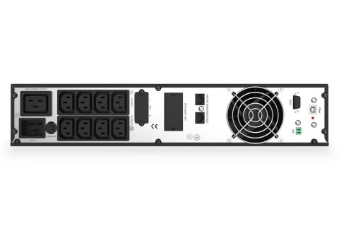 DIGITUS Zasilacz awaryjny UPS Online Rack 19" LCD 3kVA/3kW6x12V/9Ah 8xC13 1xC19/C20 USB RS232 RJ45 GŁ.600mm (WYPRZEDAŻ)