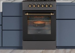 MPM Kuchnia gazowo-elektryczna Retro Designe MPM-56-KRM-13 czarna