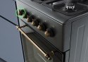 MPM Kuchnia gazowo-elektryczna Retro Designe MPM-56-KRM-13 czarna