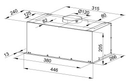 MPM Okap do zabudowy MPM-45-OW-05