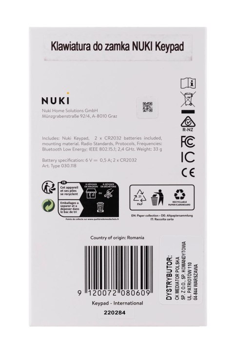 Nuki Nuki Keypad Nuki Nuki Keypad