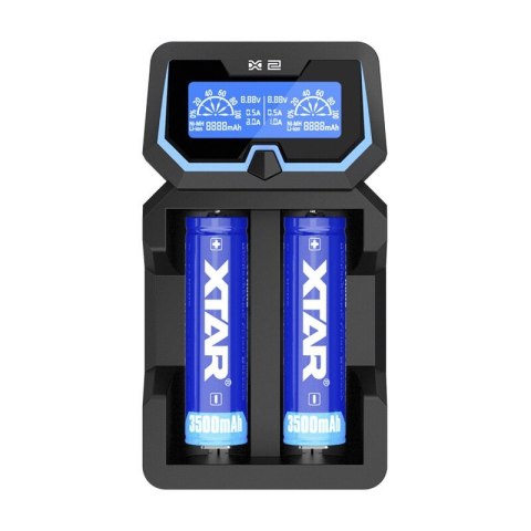 XTAR XTAR ŁADOWARKA DO AKUMULATORÓW CYLINDRYCZNYCH LI-ION 18650 KOMPATYBILNA Z ZABEZPIECZONYMI OGNIWAMI 20700/21700 X2 XTAR XTAR ŁADOWARKA DO AKUMULATORÓW CYLINDRYCZNYCH LI-ION 18650 KOMPATYBILNA Z ZABEZPIECZONYMI OGNIWAMI 20700/21700 X2