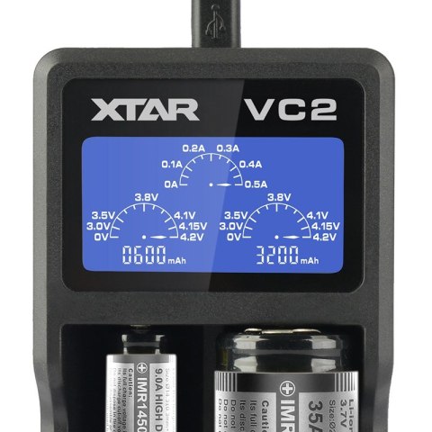 XTAR XTAR ŁADOWARKA DO AKUMULATORÓW CYLINDRYCZNYCH LI-ION VC2 XTAR XTAR ŁADOWARKA DO AKUMULATORÓW CYLINDRYCZNYCH LI-ION VC2