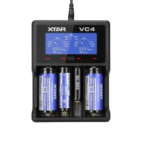 XTAR XTAR ŁADOWARKA DO AKUMULATORÓW CYLINDRYCZNYCH LI-ION VC4 XTAR XTAR ŁADOWARKA DO AKUMULATORÓW CYLINDRYCZNYCH LI-ION VC4