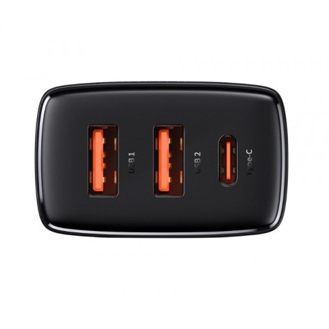 Baseus BASEUS ŁADOWARKA SIECIOWA 2XUSB, USB-C (CZARNA) Baseus BASEUS ŁADOWARKA SIECIOWA 2XUSB, USB-C (CZARNA)