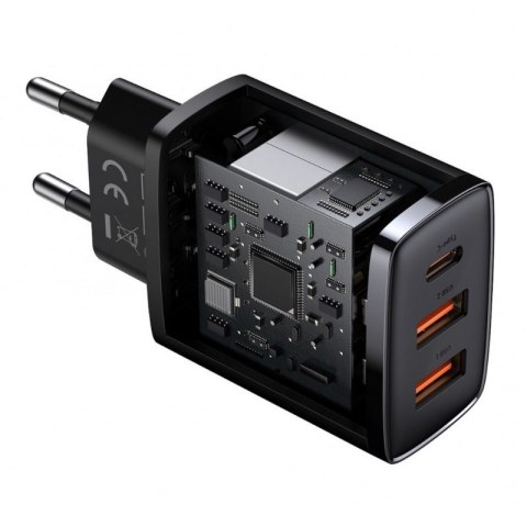 Baseus BASEUS ŁADOWARKA SIECIOWA 2XUSB, USB-C (CZARNA) Baseus BASEUS ŁADOWARKA SIECIOWA 2XUSB, USB-C (CZARNA)