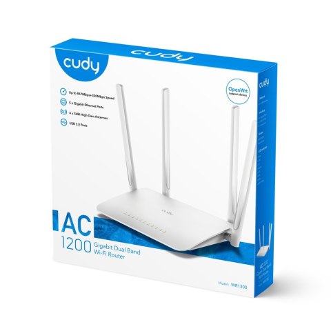 CUDY Router CUDY WR1300 LAN Gigabit AC1200 Dual Band WiFi Mesh CUDY Router CUDY WR1300 LAN Gigabit AC1200 Dual Band WiFi Mesh
