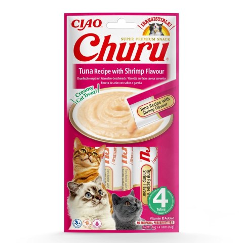 INABA INABA CHURU tuńczyk/krewetka przysmak kot 4x14g INABA INABA CHURU tuńczyk/krewetka przysmak kot 4x14g