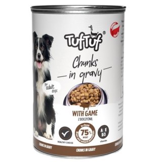TufTuf Tuf Tuf Puszka kawałki mięsne z dziczyzną dla psa 1250g