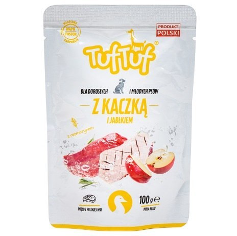 TufTuf Tuf Tuf Saszetka mielonka z kaczką dla psa 100g TufTuf Tuf Tuf Saszetka mielonka z kaczką dla psa 100g