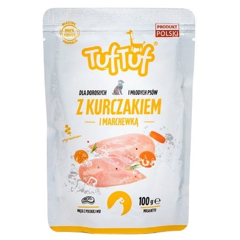 TufTuf Tuf Tuf Saszetka mielonka z kurczakiem dla psa 100g TufTuf Tuf Tuf Saszetka mielonka z kurczakiem dla psa 100g