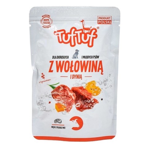TufTuf Tuf Tuf Saszetka mielonka z wołowiną dla psa 100g TufTuf Tuf Tuf Saszetka mielonka z wołowiną dla psa 100g