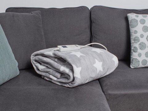 N'OVEEN Koc elektryczny NOVEEN EB750 Grey Star super miękki 180x160cm N'OVEEN Koc elektryczny NOVEEN EB750 Grey Star super miękki 180x160cm