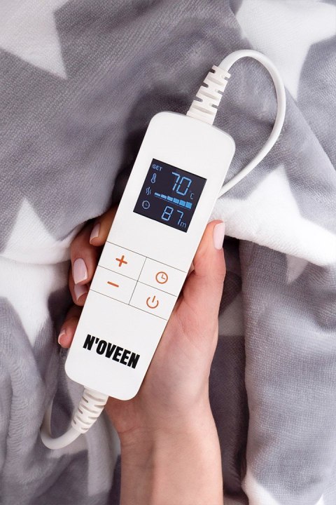 N'OVEEN Koc elektryczny NOVEEN EB750 Grey Star super miękki 180x160cm N'OVEEN Koc elektryczny NOVEEN EB750 Grey Star super miękki 180x160cm