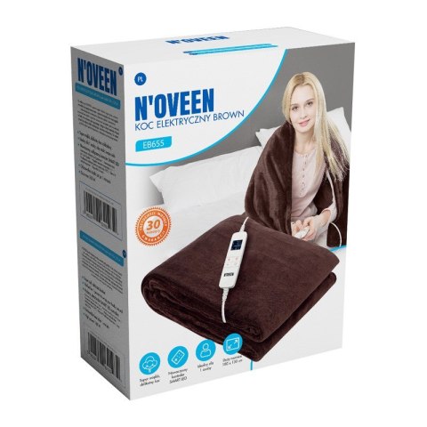 N'OVEEN Koc elektryczny Noveen EB655 Brown super miękki 180x130cm N'OVEEN Koc elektryczny Noveen EB655 Brown super miękki 180x130cm