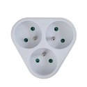 Esperanza ESPERANZA ROZGAŁĘŹNIK ELEKTRYCZNY 3 GNIAZDA BIAŁY ELK303W