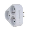 Esperanza ESPERANZA ROZGAŁĘŹNIK ELEKTRYCZNY 3 GNIAZDA BIAŁY ELK303W
