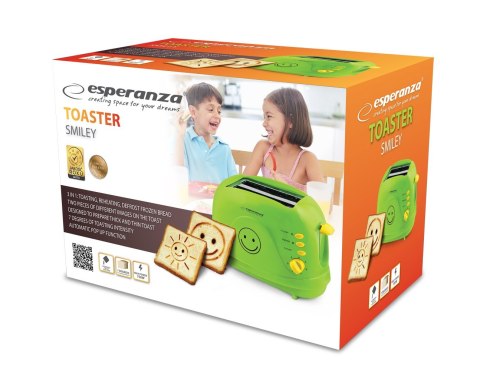 Esperanza Toster Esperanza SMILEY EKT003 (750W; kolor zielony)