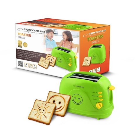 Esperanza Toster Esperanza SMILEY EKT003 (750W; kolor zielony)