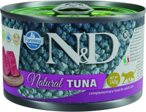 Farmina FARMINA N&D Cat Natural Tuńczyk - mokra karma dla kota - 140 g Farmina FARMINA N&D Cat Natural Tuńczyk - mokra karma dla kota - 140 g