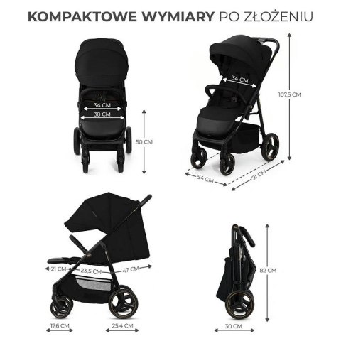 KinderKraft Kinderkraft wózek spacerowy TRIG 3 ONYX BLACK KinderKraft Kinderkraft wózek spacerowy TRIG 3 ONYX BLACK