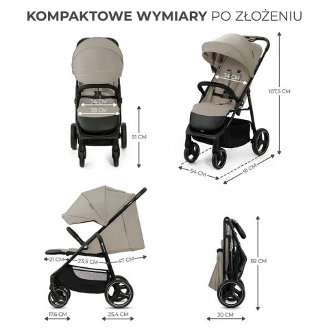 KinderKraft Kinderkraft wózek spacerowy TRIG 3 STONE BEIGE KinderKraft Kinderkraft wózek spacerowy TRIG 3 STONE BEIGE