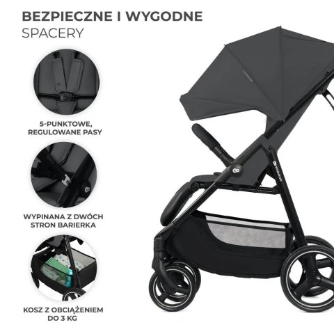 KinderKraft Kinderkraft wózek spacerowyTRIG 3 GRANITE GREY KinderKraft Kinderkraft wózek spacerowyTRIG 3 GRANITE GREY