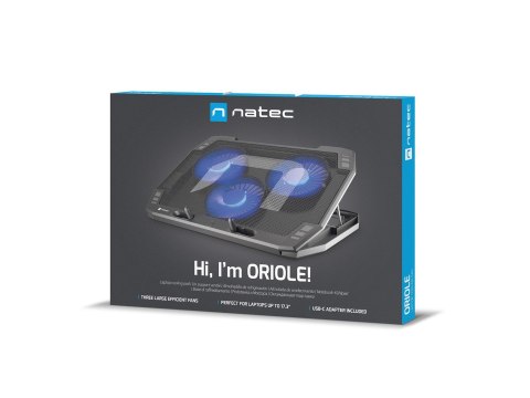 NATEC NATEC PODSTAWKA CHŁODZĄCA ORIOLE 15.6"-17.3" LED NPL-1926 NATEC NATEC PODSTAWKA CHŁODZĄCA ORIOLE 15.6"-17.3" LED NPL-1926
