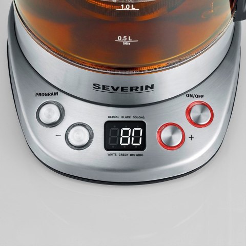 SEVERIN SEVERIN CZAJNIK ELEKTR. SZKŁO-STAL, REGULACJA TEMP. W PODST. AUTO. PROGRAMY, SITKO DO HERBATY, 1,7 L, MOC 3000W WK3480 SEVERIN SEVERIN CZAJNIK ELEKTR. SZKŁO-STAL, REGULACJA TEMP. W PODST. AUTO. PROGRAMY, SITKO DO HERBATY, 1,7 L, MOC 3000W WK3480