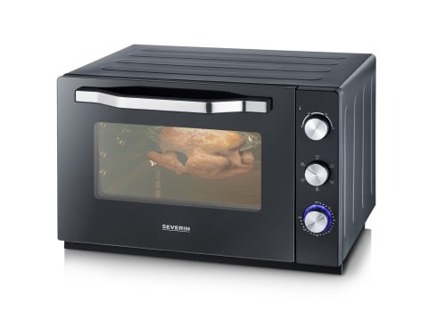 SEVERIN SEVERIN MINI PIEKARNIK, TERMOOBIEG, ZAKRES TEMP. 100°C-230°C, RUSZT, BLACHA, ROŻEN, TACA, TIMER, 60 L, MOC 2200W TO2073