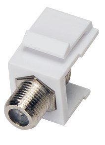 A-LAN Alantec Adapter typu keystone ze złączem F, kolor biały (MKA-F-B-CON-F)