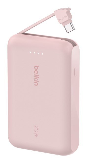 Belkin BELKIN POWERBANK 10 000 MAH, 20W, KABEL USB-C,PINK