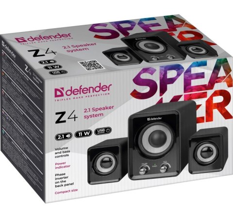 Defender DEFENDER GŁOŚNIKI KOMPUTEROWE Z4 2.1 11W USB KONTROLA BASÓW I NISKICH TONÓW 65508 Defender DEFENDER GŁOŚNIKI KOMPUTEROWE Z4 2.1 11W USB KONTROLA BASÓW I NISKICH TONÓW 65508