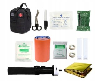 HELBO Apteczka wojskowa taktyczna z wypos-12 elem. HELBO Depan HEL004 czarna (HEL004-CZARNA)