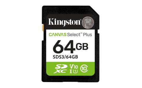 Kingston KINGSTON SDXC 64GB Canvas Select Plus Gen3 100MB/s Kingston KINGSTON SDXC 64GB Canvas Select Plus Gen3 100MB/s