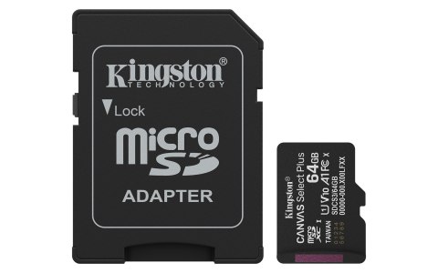 Kingston KINGSTON microSDXC 64GB Canvas Select Plus 3 + ADP
